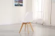 KROS jedálenská stolička, biela/buk