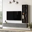 LV9-RL, televzna mini stena, siv/ierna