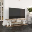 Canaz - Black, Walnut industrilny televzny stolk, orech/iern