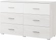 ROMBO komoda 6 zsuviek, biela/light artwood