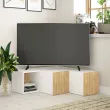 COMPACT, TV stolk, biela / dub