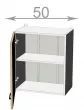 Skrinka digestor 50 Glamour Premi W5057, biela/ed metal