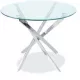 Okrúhly jedálenský stôl AGIS, kov/sklo