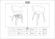 EGO jedlensk stolika, siv