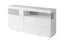 SILKE 47 kombinovan komoda 1d3s, biely lesk/colorado beton