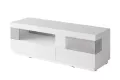 SILKE 41 TV stolk 2 uplkov, biely lesk/colorado beton