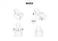 MARS polohovacie relaxan kreslo, Bluvel 68