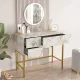VG 32 toaletn stolk so zrkadlom mramor/zlat
