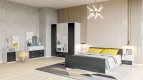 SONYA 2 ks nocnch stolkov, antracit/light artwood
