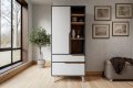 WOOD atnkov skria NO1, antracit/biela/dub Craft zlat