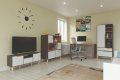 WOOD TV stolk, antracit/biela/dub Craft zlat