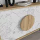 GORA 110, konzolov stolk, dub / biela Carrara
