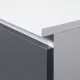Nadstavec na skriu 60 cm - bielo-grafitovo siv - 2 dvierka