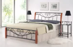 PARMA posteľ 160x200, antická čerešňa/čierna