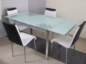 GD017 jedálenský stôl rozkladací, biely