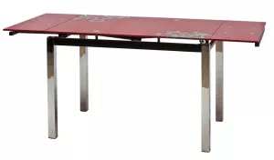 GD017 jedálenský stôl rozkladací, červený