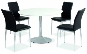 FLAVIO okrúhly jedálenský stôl, biely lesk