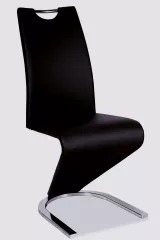 H-090 jedálenská stolička, čierna/chróm