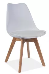 KRIS jedálenská stolička, biela/dub
