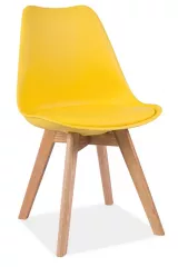 KRIS jedálenská stolička, žltá/dub