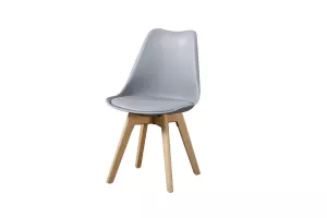 KROS 2 jedálenská stolička, šedá/buk