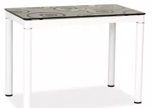 DAMAR jedálenský stôl 100x60 cm, čierno-biely