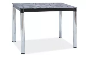 DAMAR II jedálenský stôl, chróm/čierna