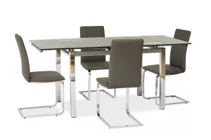 GD017 jedálenský stôl rozkladací, šedý