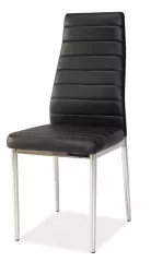 H-261 jedálenská stolička, čierna/chróm