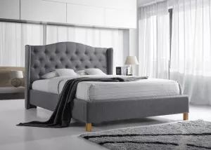 ASPEN čalúnená posteľ 160x200 cm, šedá