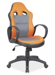 Q-054 kancelárske kreslo, šedá/oranžová