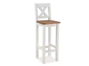 POPRAD drevená barová stolička, medová/borovicová patina