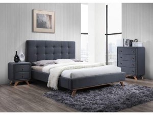 MELISSA čalúnená posteľ 160x200 cm, šedá