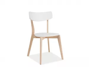 TIBI jedálenská stolička, dub bielený/biela