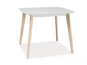 TIBI jedálenský stôl, dub bielený/biela