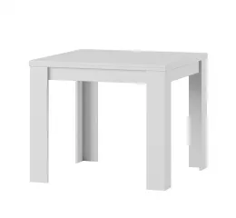 Štvorcový jedálenský stôl s rozkladom SATURN 40, biela