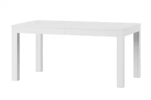 WENUS veľký jedálenský stôl rozkladací, biela matná