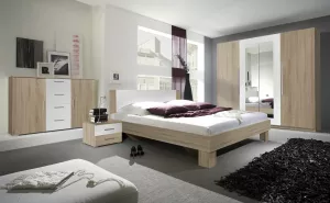 VERA moderná spálňa, dub sonom/biela
