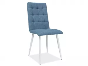OTTO čalúnená stolička, biela/modrá