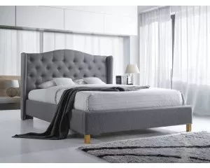 ASPEN čalúnená posteľ 140x200 cm, šedá