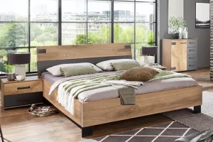 Manželská posteľ MALMÖ 291 140x200 cm dub planked