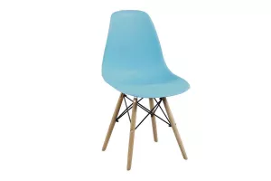 Moderná stolička CINKLA II, buk/svetlomodrá