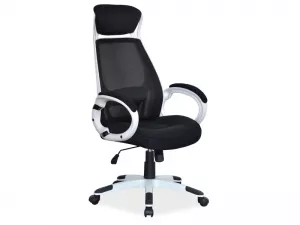 Q-409 kancelárske kreslo, čierno-biele