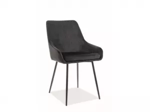 ALBI luxusná jedálenská stolička, čierny zamat