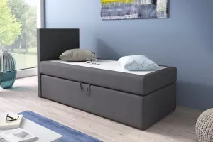 SINGLE boxspringová posteľ 90 cm, sivá