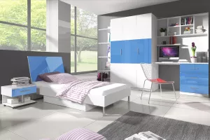RAJ 3 moderná detská izba, biela-modrá