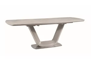 ARMANI 160 jedálenský rozkladací stôl, sivý matný