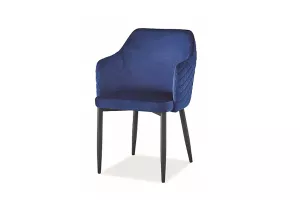 ASTOR čalúnená stolička, modrý zamat