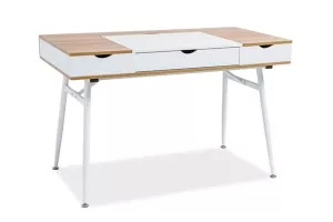 B 151 písací stôl, dub/biela