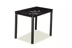 DAMAR jedálenský stôl 80x60 cm, čierny